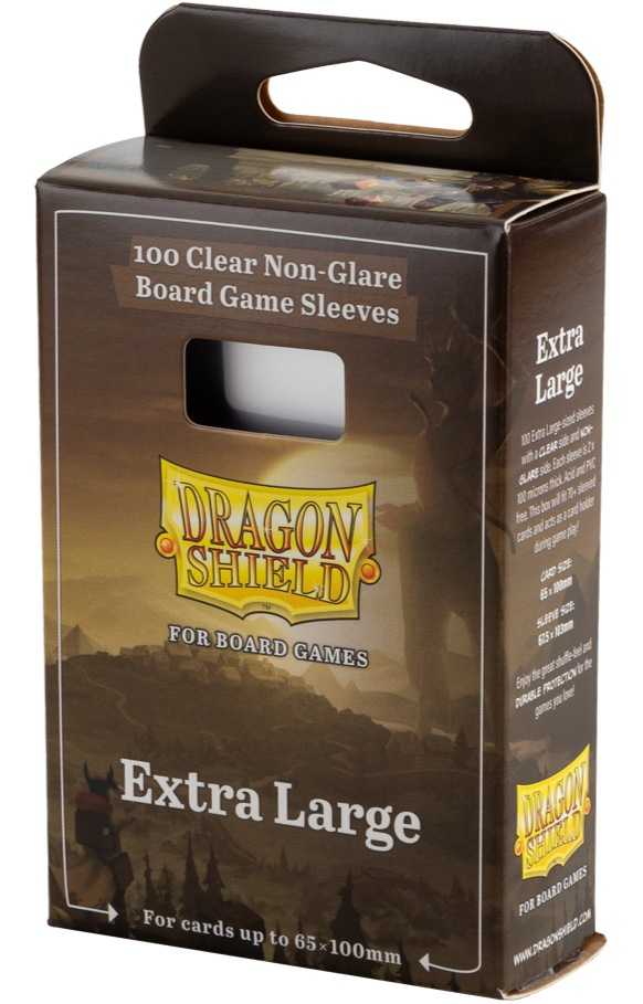 Dragon Shield - Clear/Non-Glare - Board Game Extra Large Sleeves (65x1 Miniversos Dragon Shield - Clear/Non-Glare - Board Game Extra Large Sleeves (65x1 Miniversos