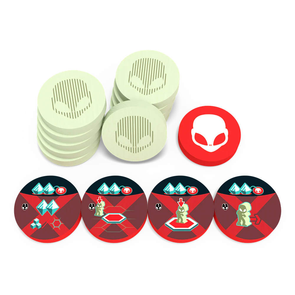 On Mars: Alien Invasion - Wooden Alien Token – Miniversos