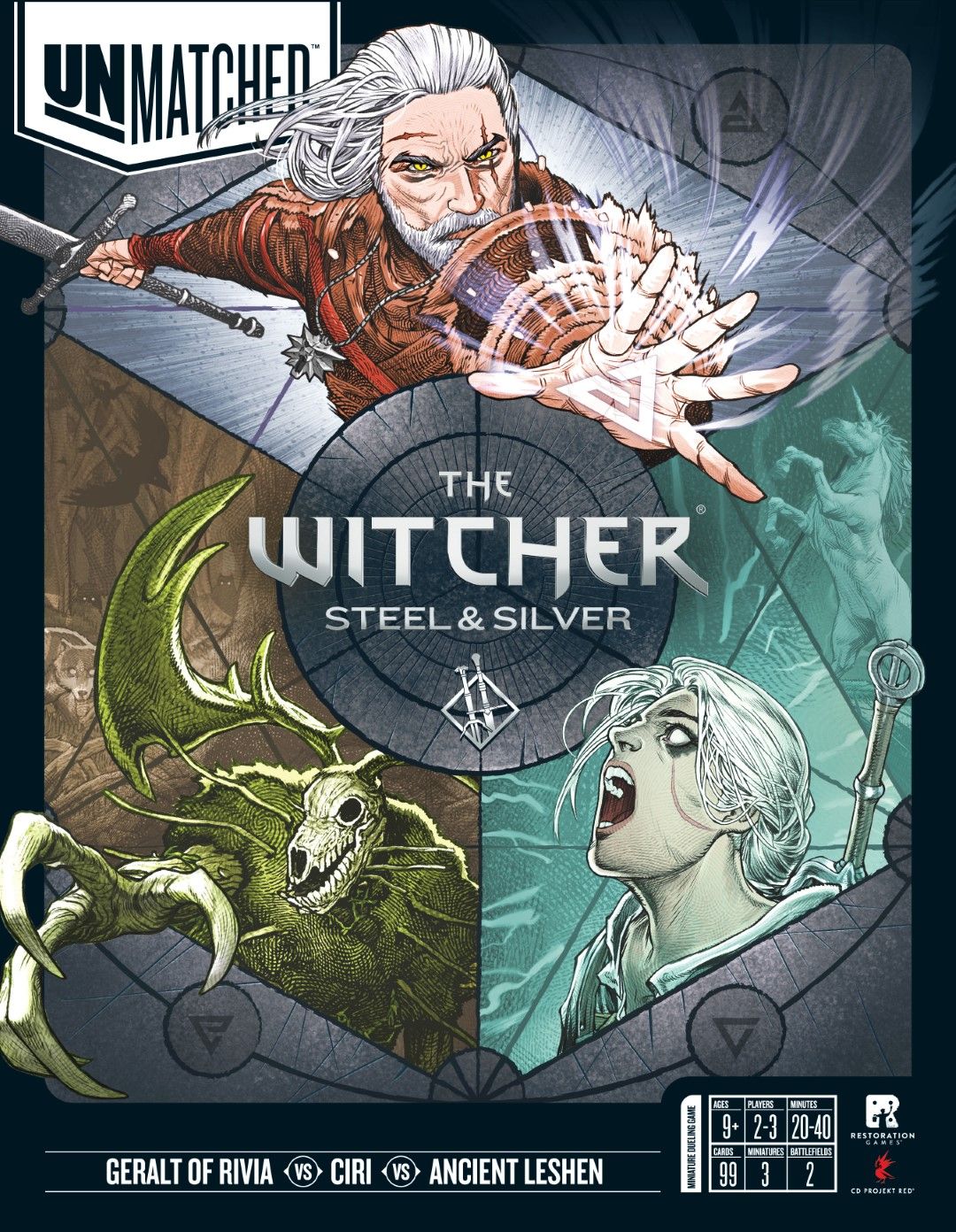 Box cover for Unmatched: The Witcher – Steel and Silver