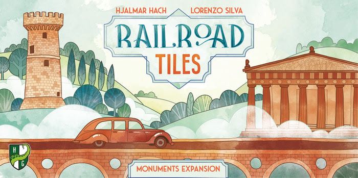 Box cover for Railroad Tiles: Monuments Expansion