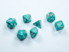 Chessex Marble Mini-Polyhedral Oxi-Copper/White 7-Die Set