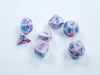 Chessex Festive Mini-Polyhedral Pop Art/Blue 7-Die Set