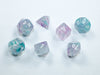 Chessex Nebula Mini-Polyhedral Wisteria/White 7-Die Set