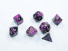 Chessex Gemini Mini-Polyhedral Black-Purple/Gold 7-Die Set