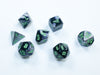 Chessex Gemini Mini-Polyhedral Black-Grey/Green 7-Die Set