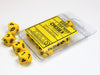 Chessex Opaque Polyhedral 10 dice D10 Set Yellow/Black