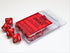 Chessex Opaque Polyhedral 10 dice D10 Set Red/White CHX26204