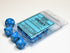 Chessex Opaque Polyhedral 10 D10 dice - Light Blue w/white CHX26216