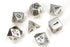 Chessex Specialty Dice Sets - Solid Metal Silver Colour Poly 7 die set CHX27021