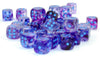 Chessex Nebula Nocturnal/blue Luminary 12mm D6 Dice Block - 36 Dice