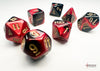 Chessex Gemini Mini-Polyhedral Black-Red/Gold 7-Die Set
