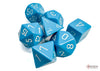 Chessex Opaque Polyhedral 7-Die Sets - Light Blue w/white