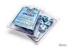 Chessex Opaque Pastel 10 D10 dice - Blue w/black