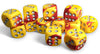 Chessex Gemini Red-Yellow/silver 16mm D6 Dice Block - 12 Dice