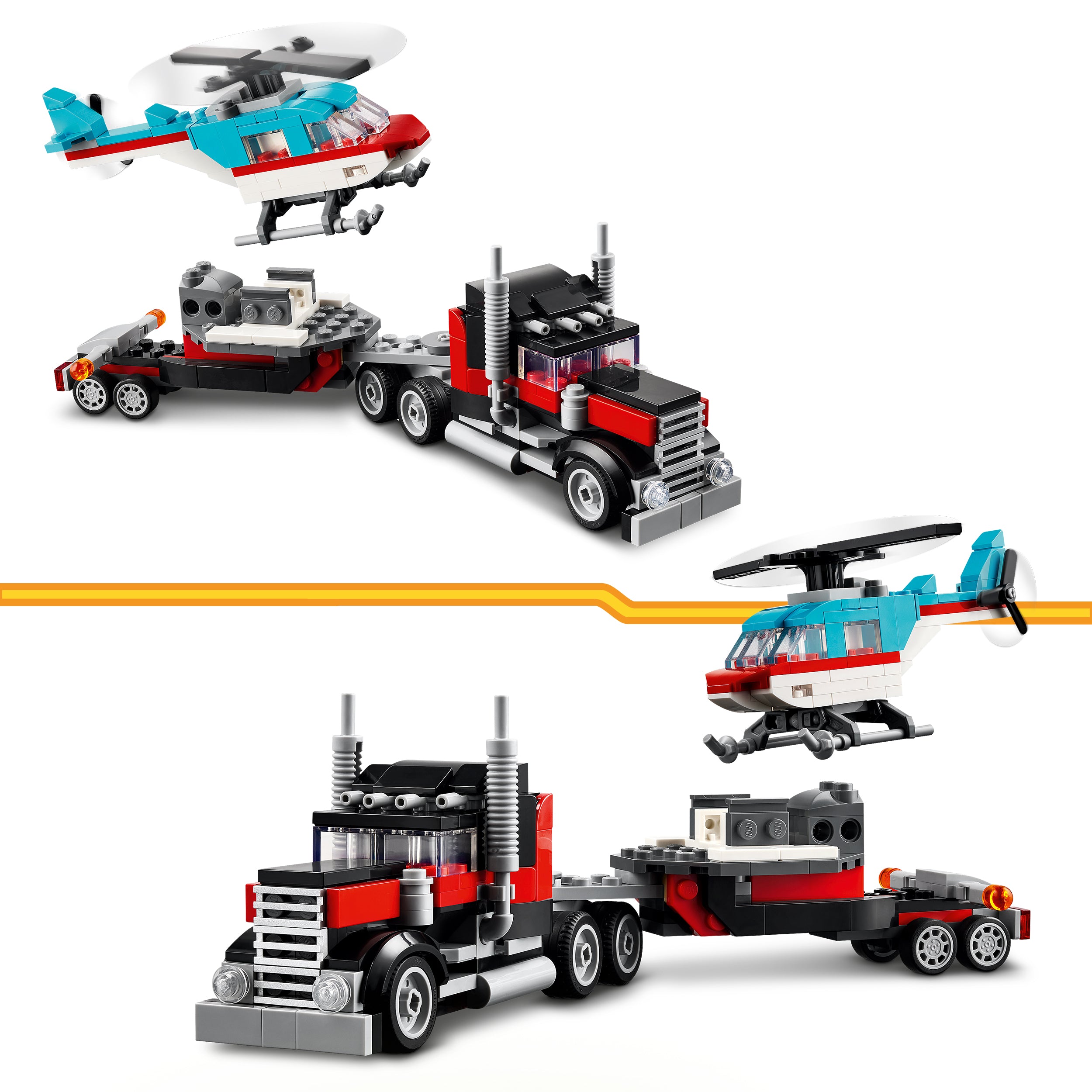 LEGO® 31146 Flatbed Truck with Helicopter