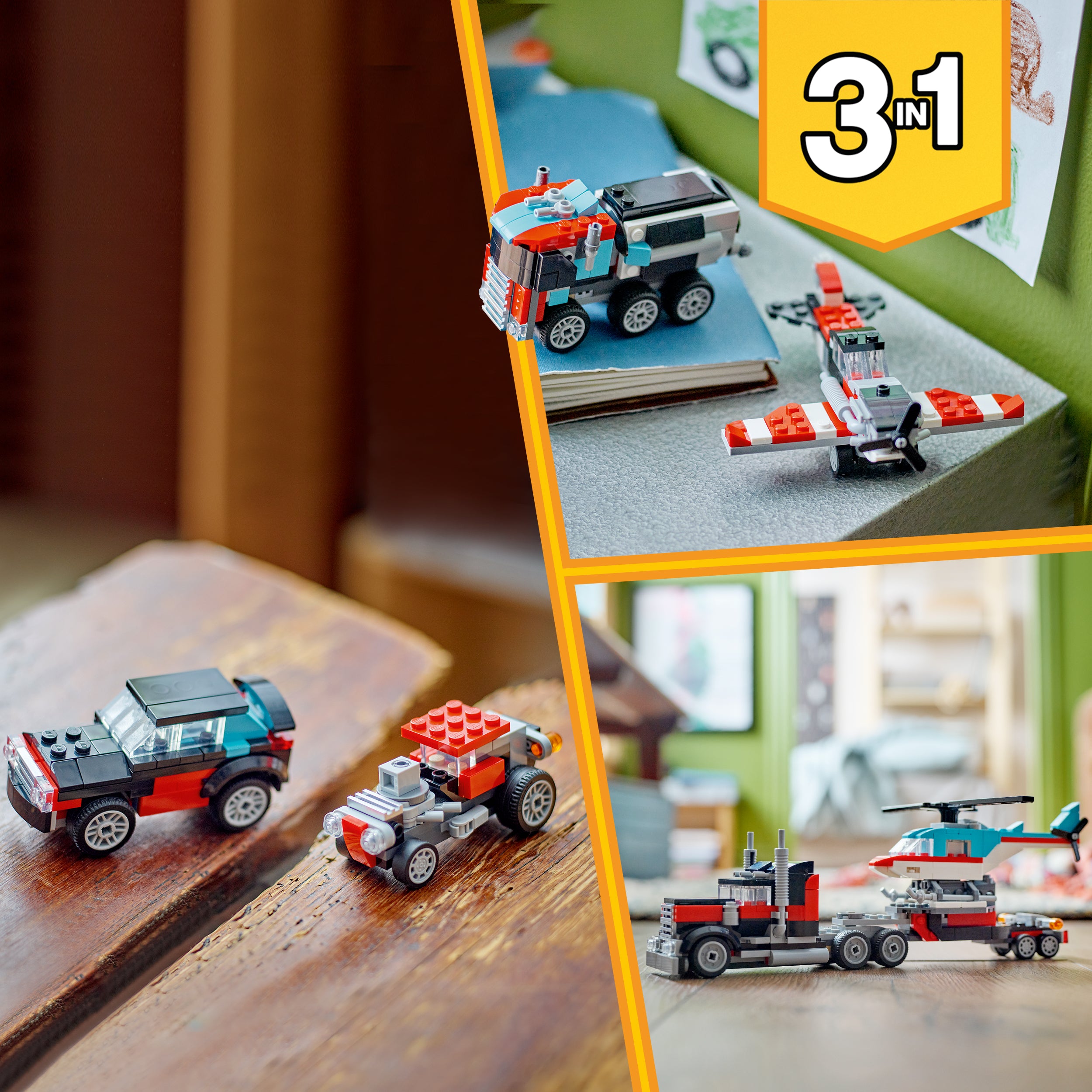 LEGO® 31146 Flatbed Truck with Helicopter