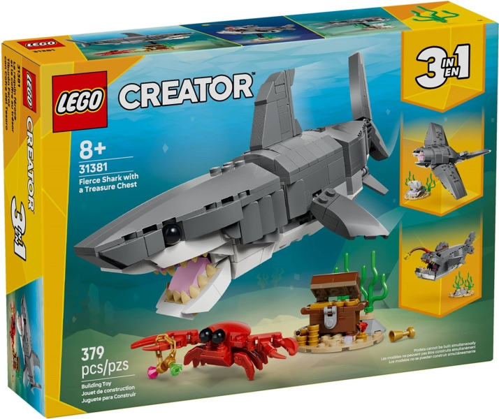 Fierce Shark with a Treasure Chest (31381)