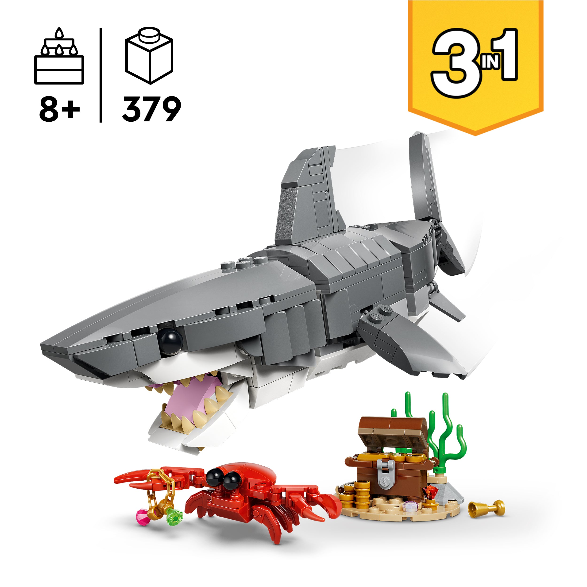 LEGO® 31381 Fierce Shark with a Treasure Chest