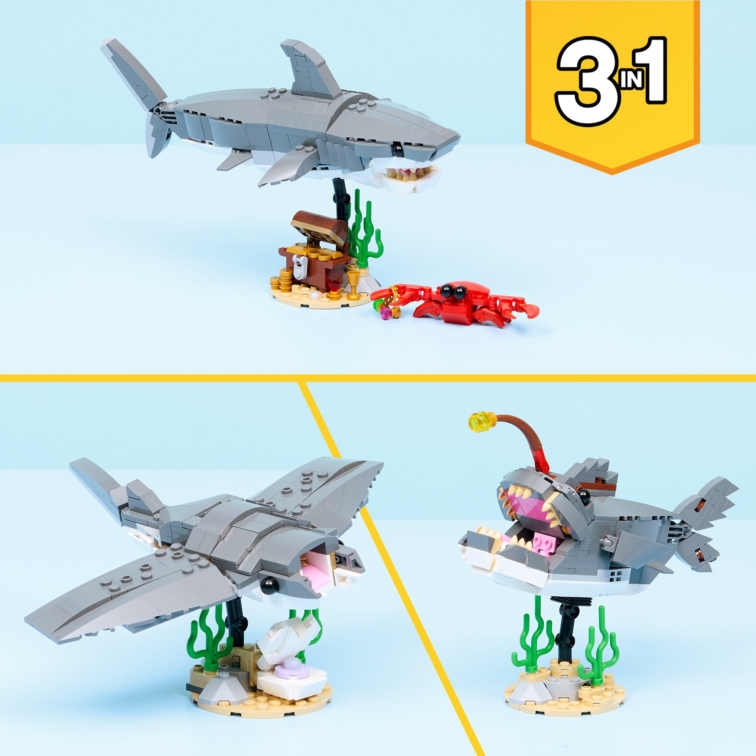 LEGO® 31381 Fierce Shark with a Treasure Chest