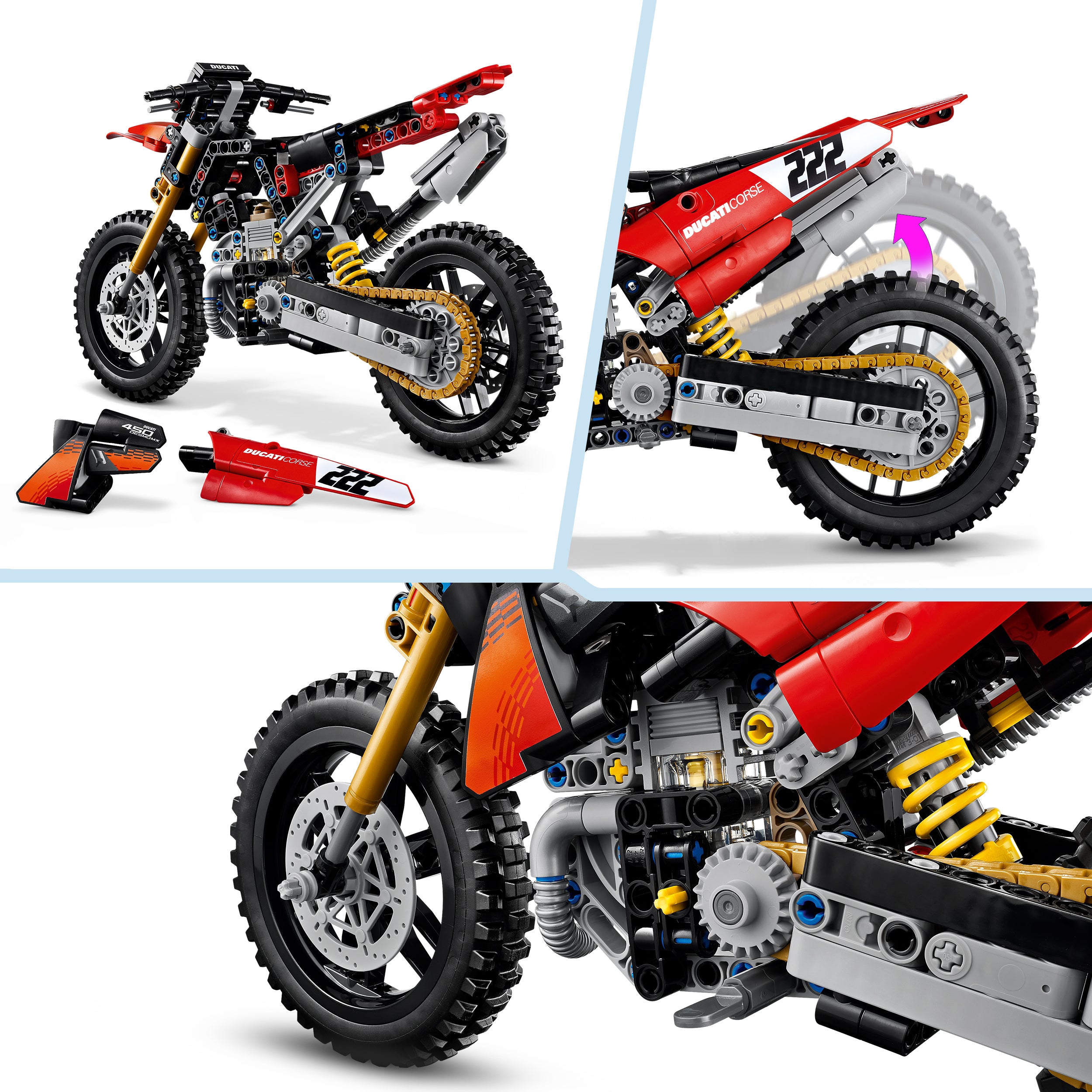 LEGO® 42238 Ducati Desmo450 MX Factory Motorcycle
