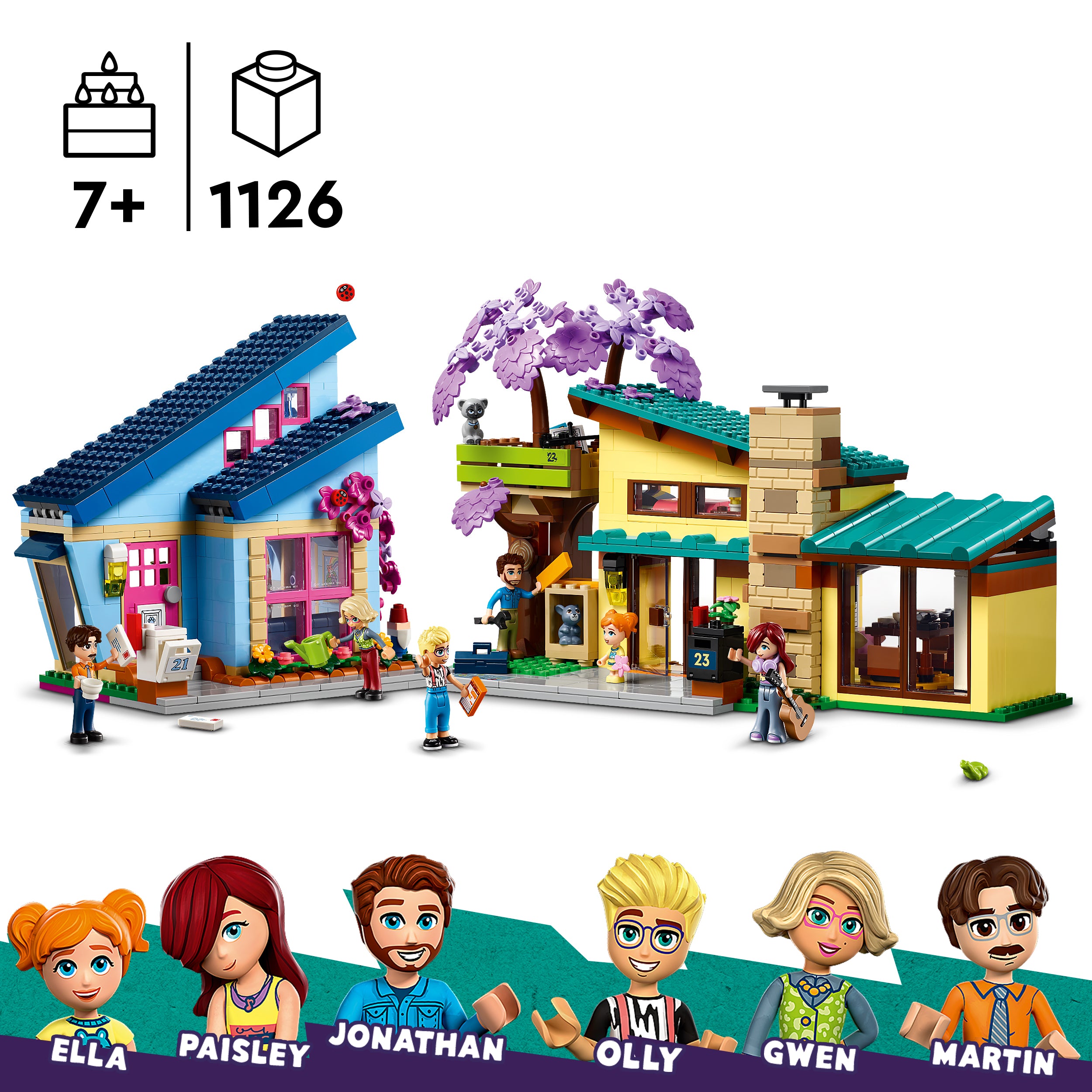 LEGO® 42620 Olly and Paisley's Family Houses