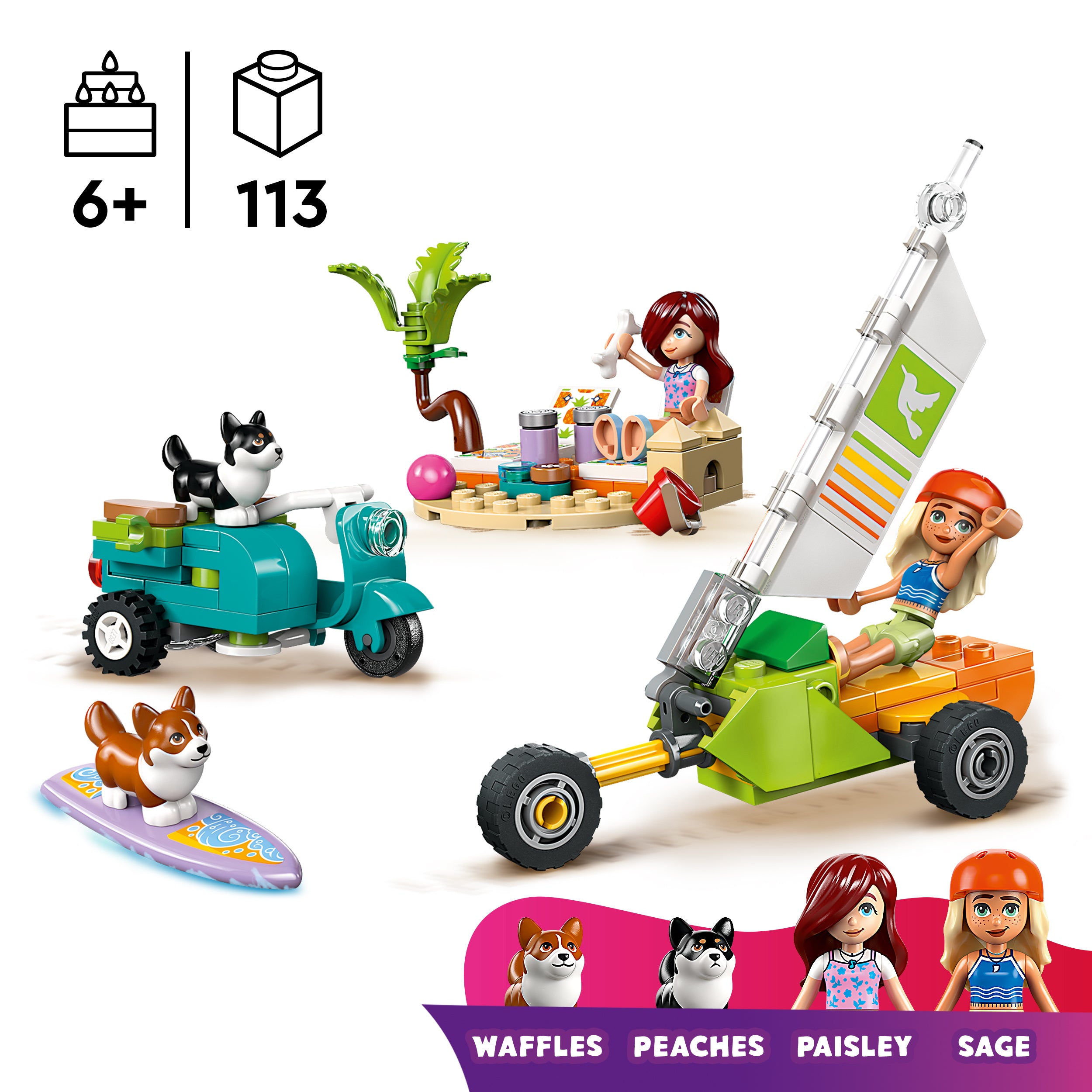 LEGO® 42641 Surfing Dogs and Scooter Adventure