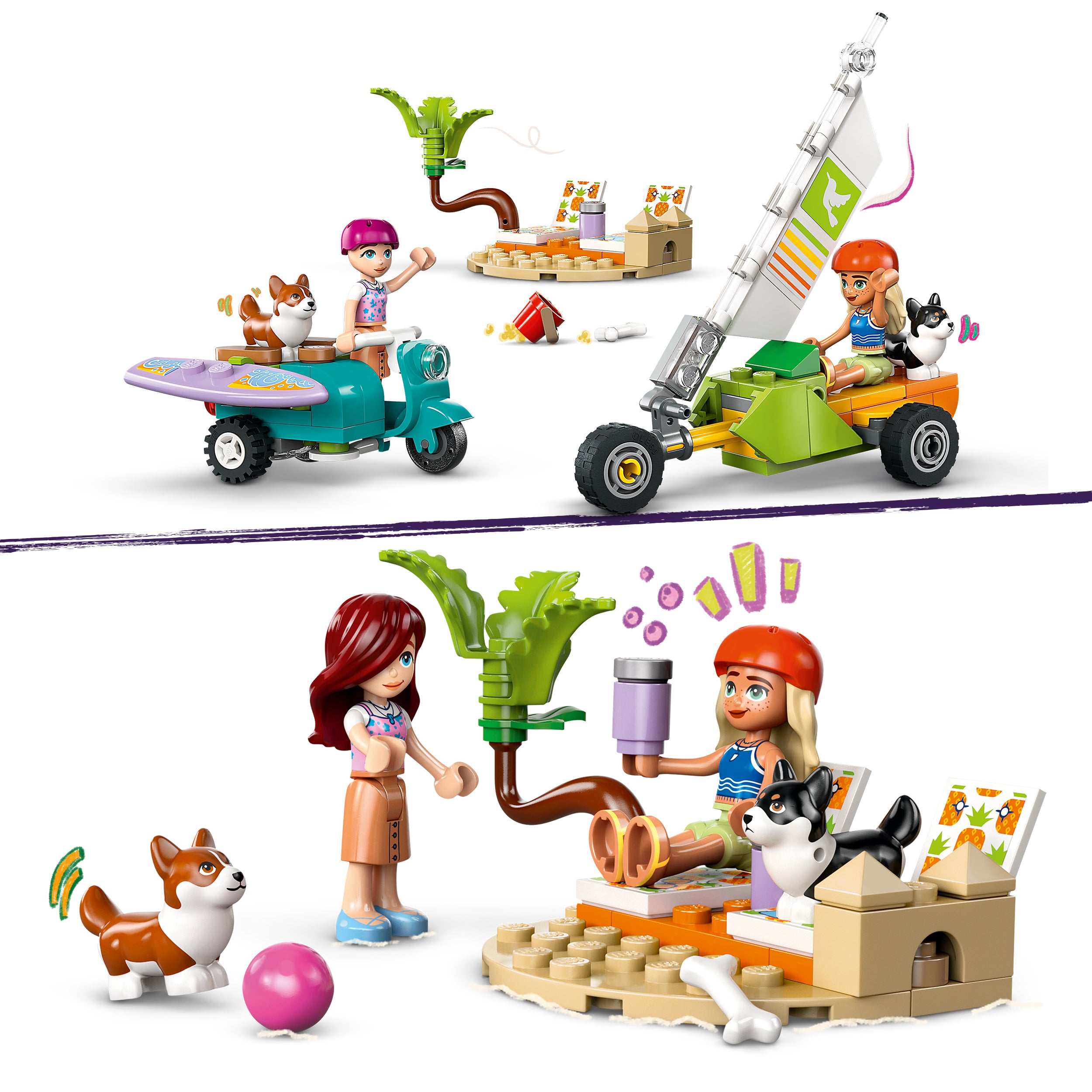 LEGO® 42641 Surfing Dogs and Scooter Adventure