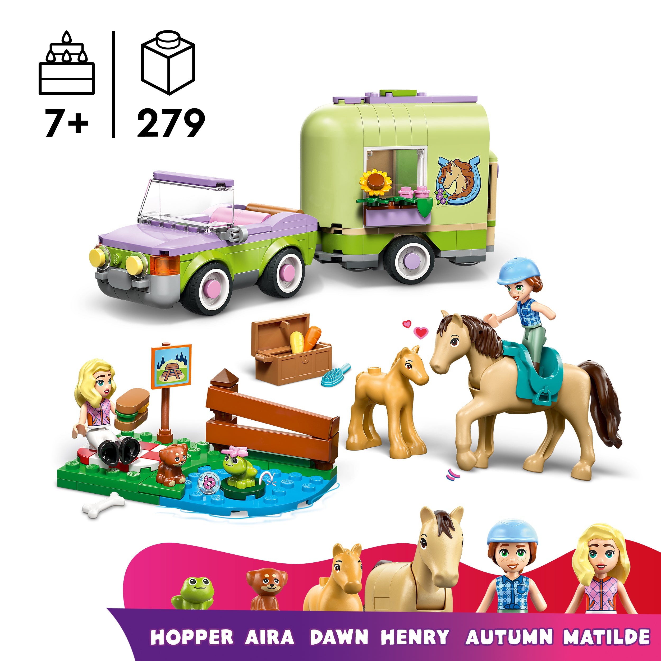 LEGO® 42695 Horse & Baby Foal Trailer