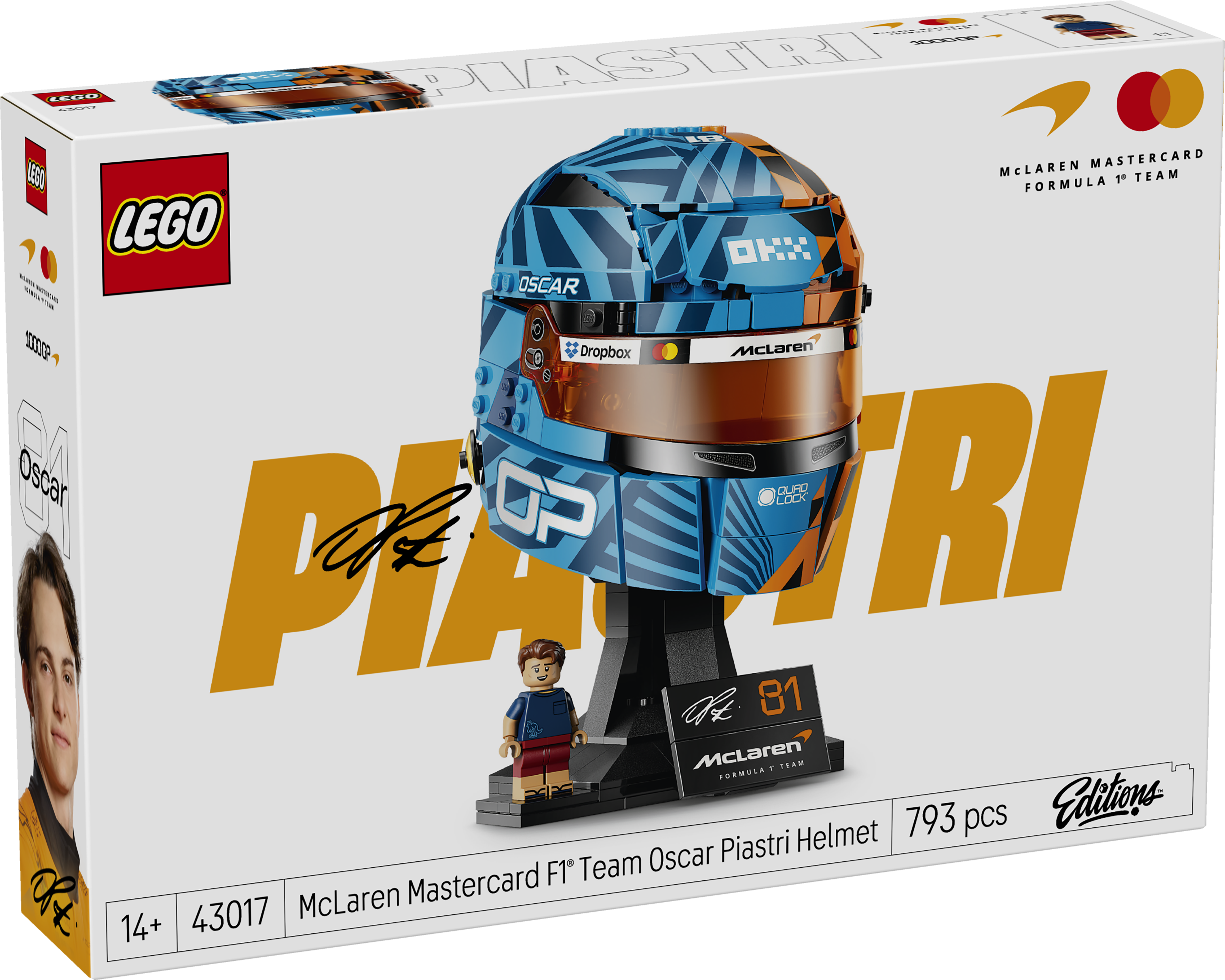 LEGO® 43017 McLaren Mastercard F1® Team Oscar Piastri Helmet