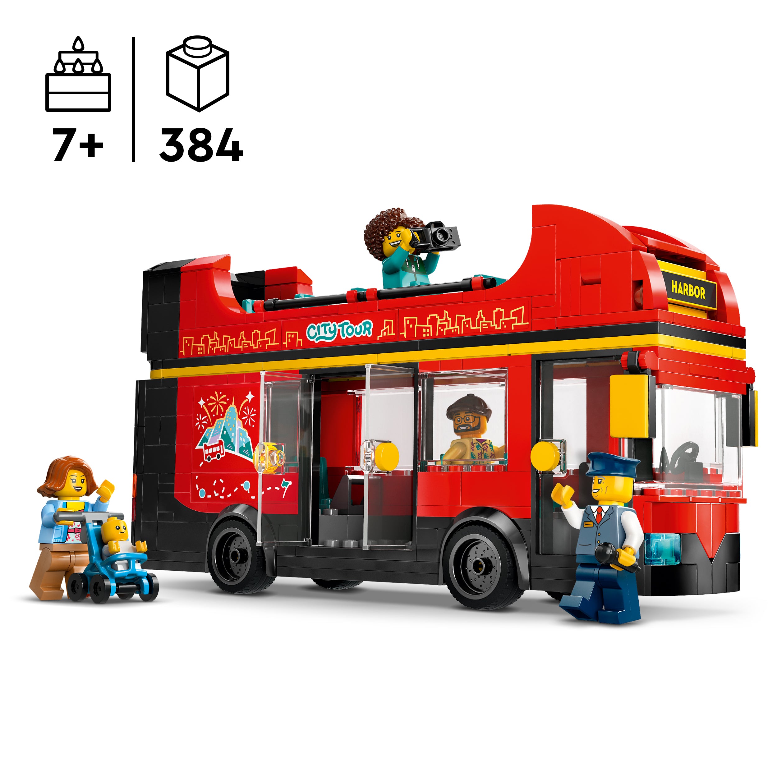 LEGO® 60407 Red Double-Decker Sightseeing Bus