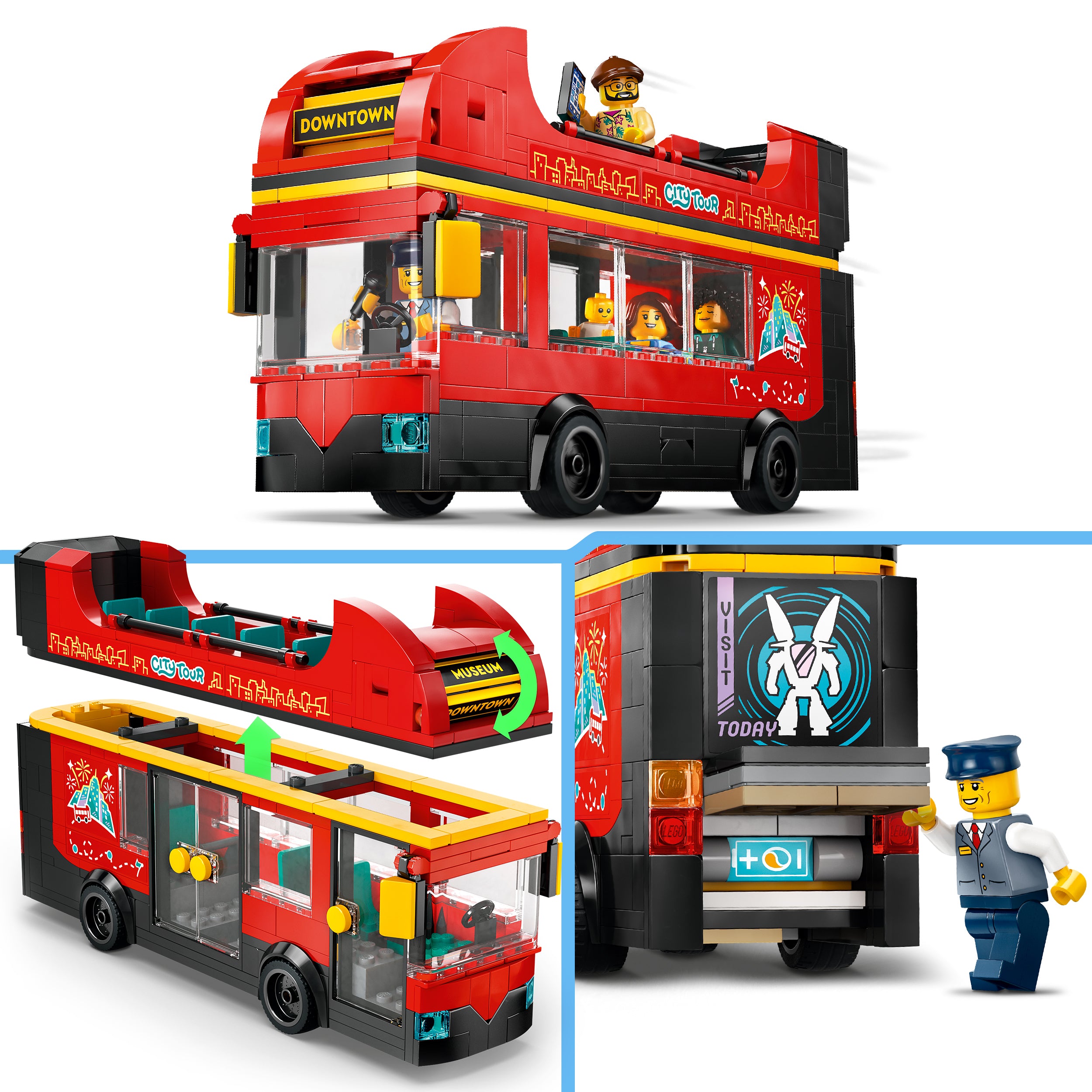 LEGO® 60407 Red Double-Decker Sightseeing Bus