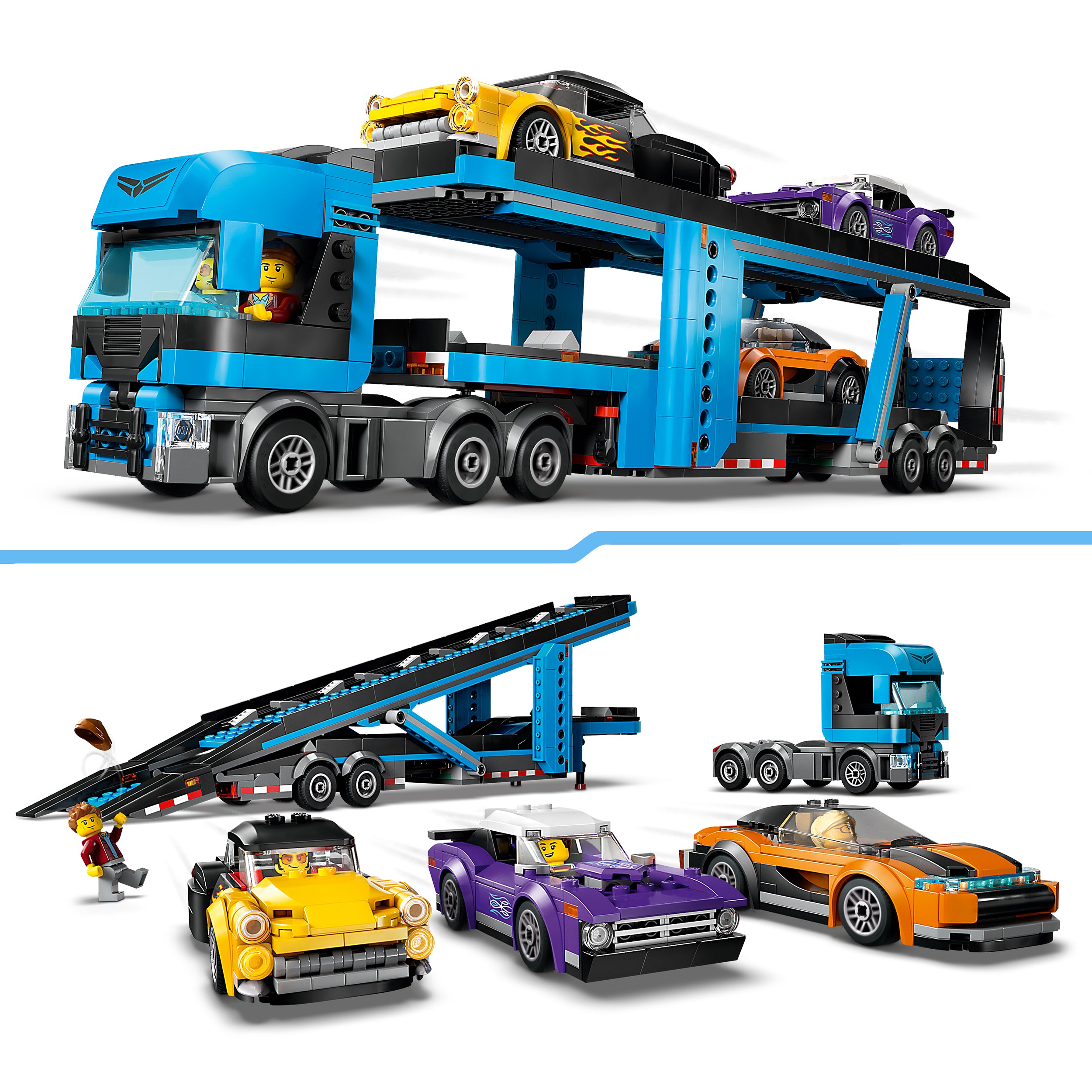 LEGO® 60408 Car Transporter Truck with Sports Cars
