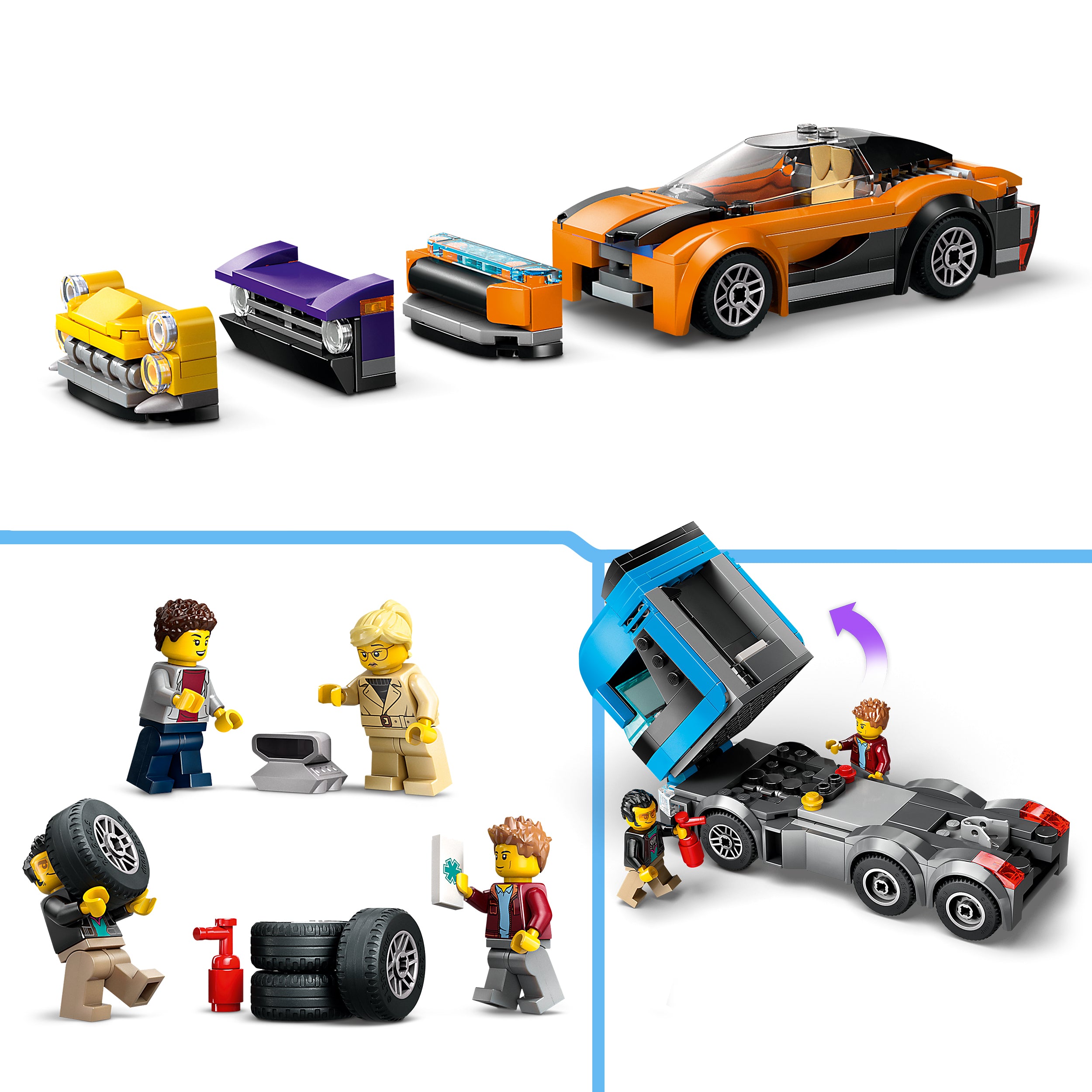 LEGO® 60408 Car Transporter Truck with Sports Cars