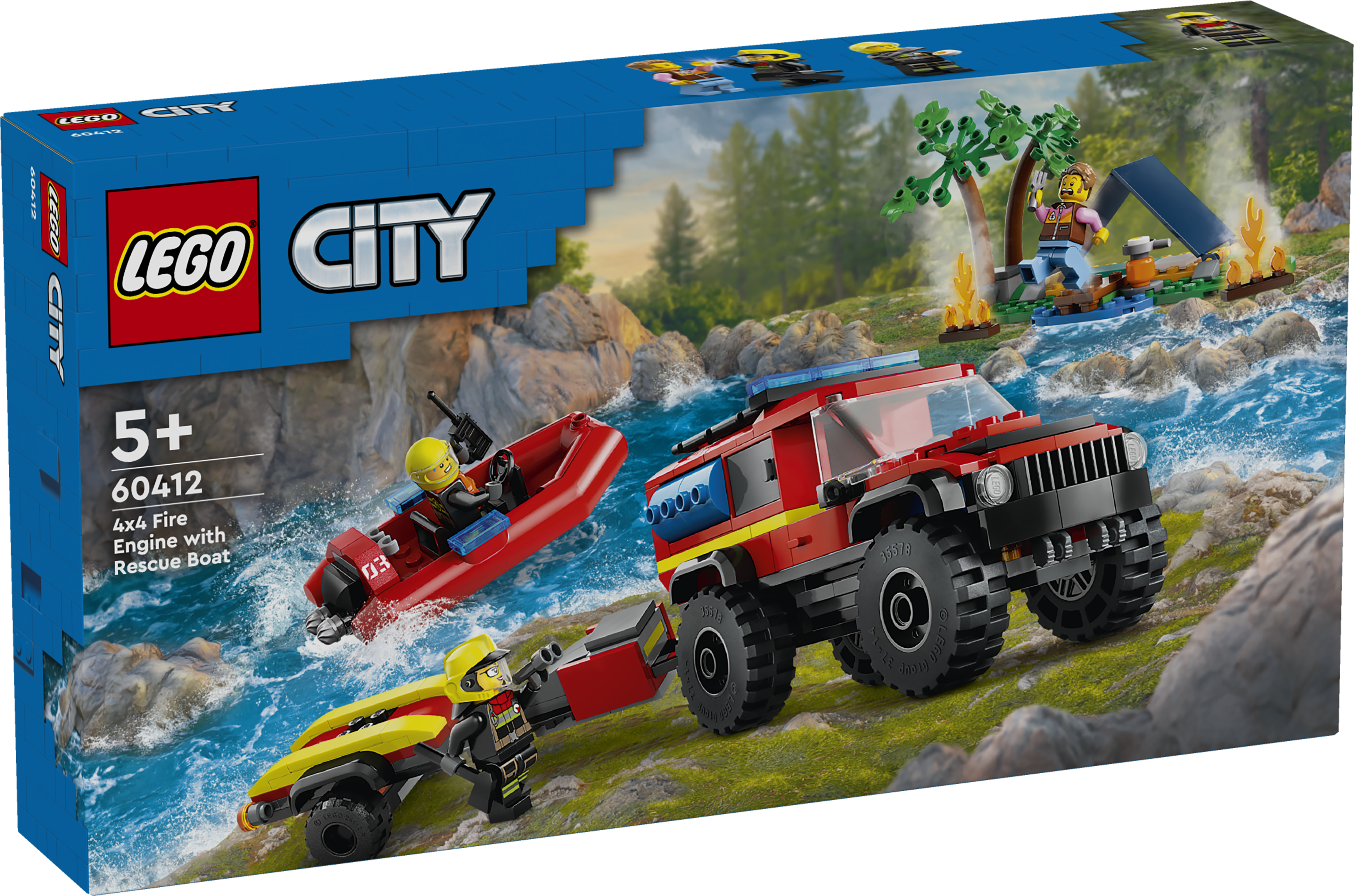 LEGO® 60412 4x4 Fire Engine with Rescue Boat