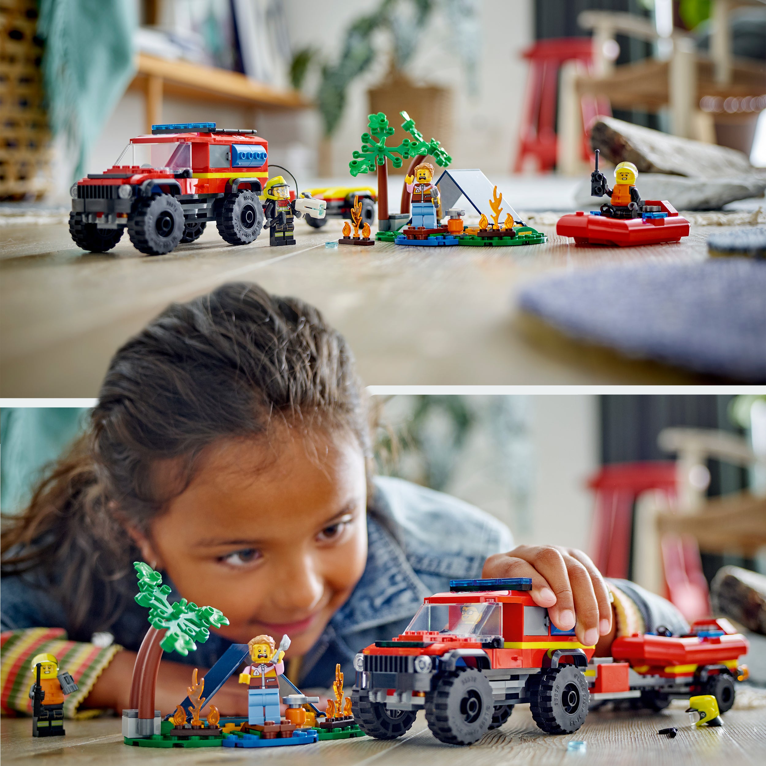 LEGO® 60412 4x4 Fire Engine with Rescue Boat