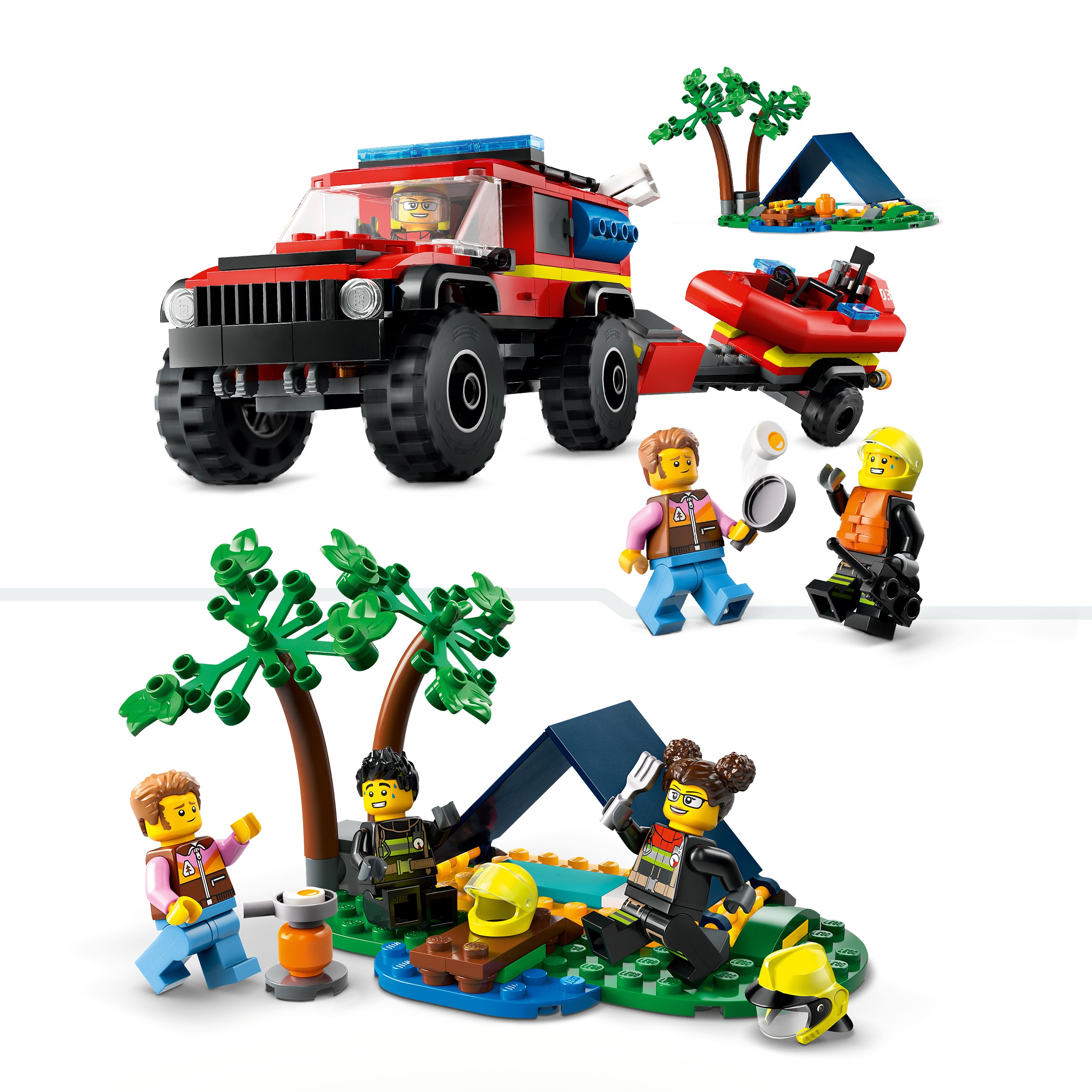 LEGO® 60412 4x4 Fire Engine with Rescue Boat