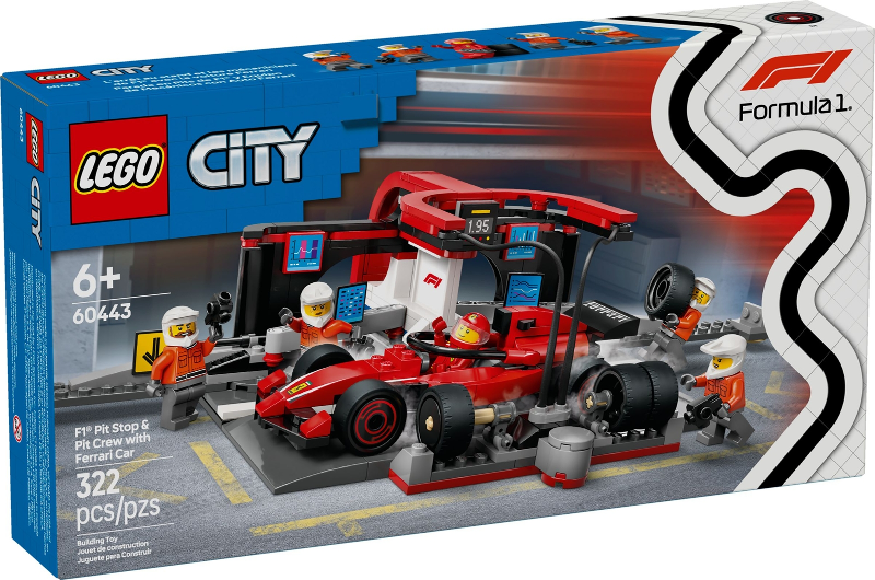 F1 Pit Stop & Pit Crew with Ferrari Car (60443)