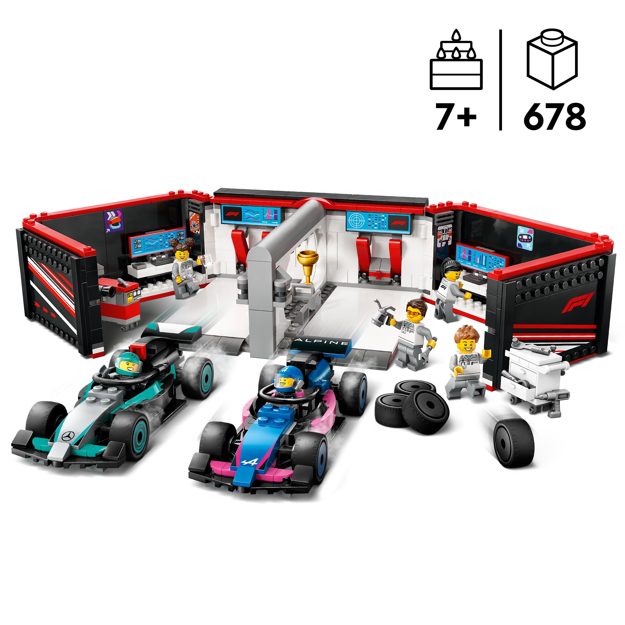 LEGO® 60444 F1® Garage & Mercedes-AMG & Alpine Cars