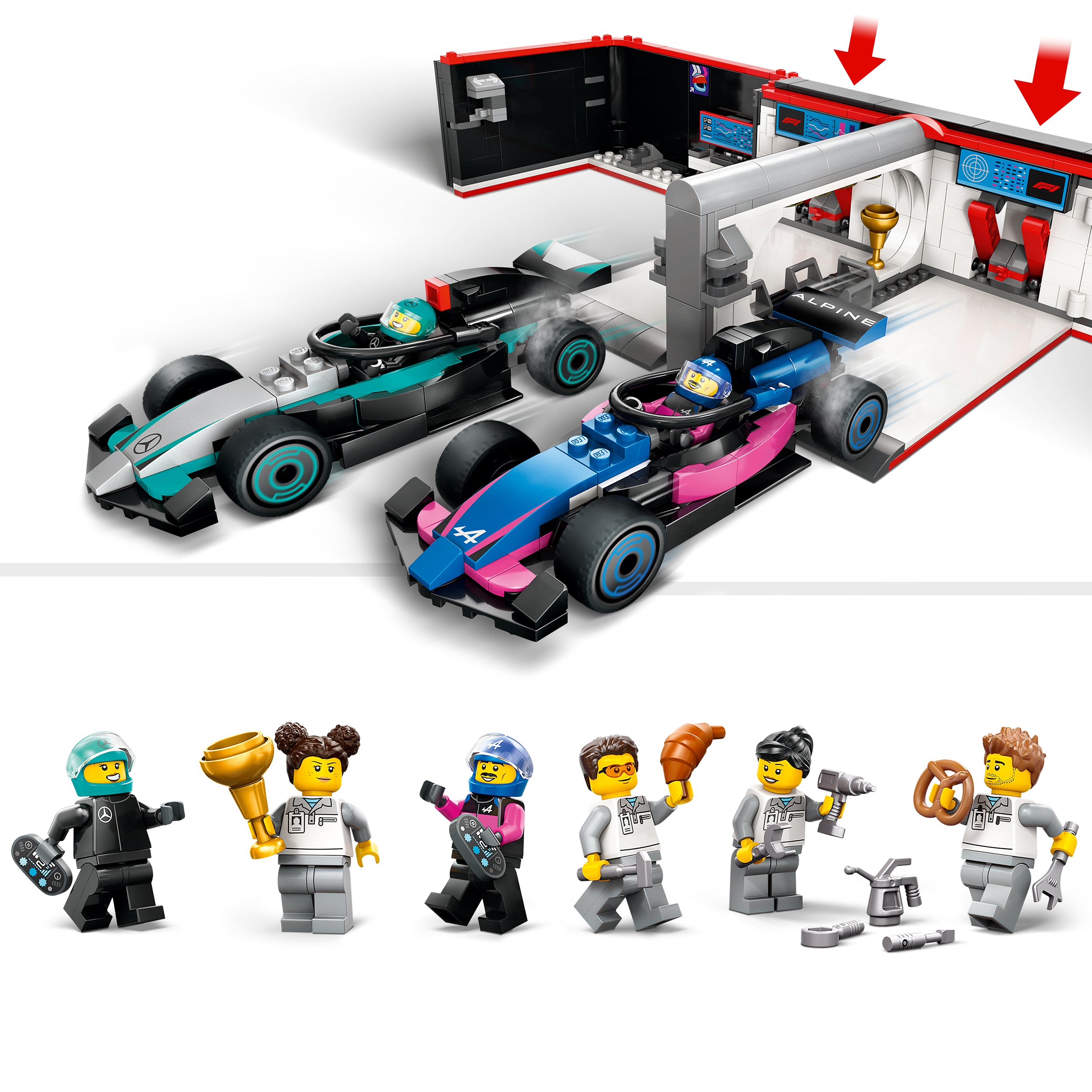 LEGO® 60444 F1® Garage & Mercedes-AMG & Alpine Cars