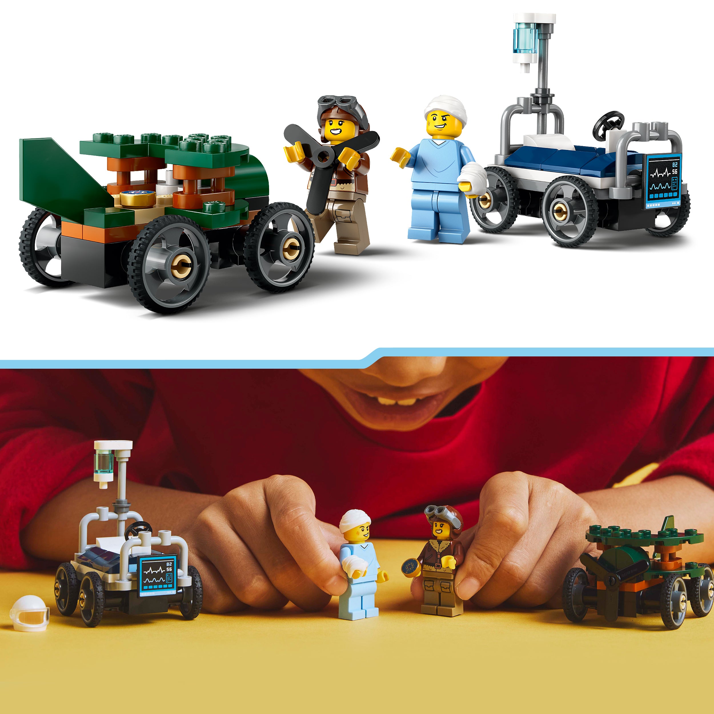 LEGO® 60459 Aeroplane vs. Hospital Bed Race Car Pack