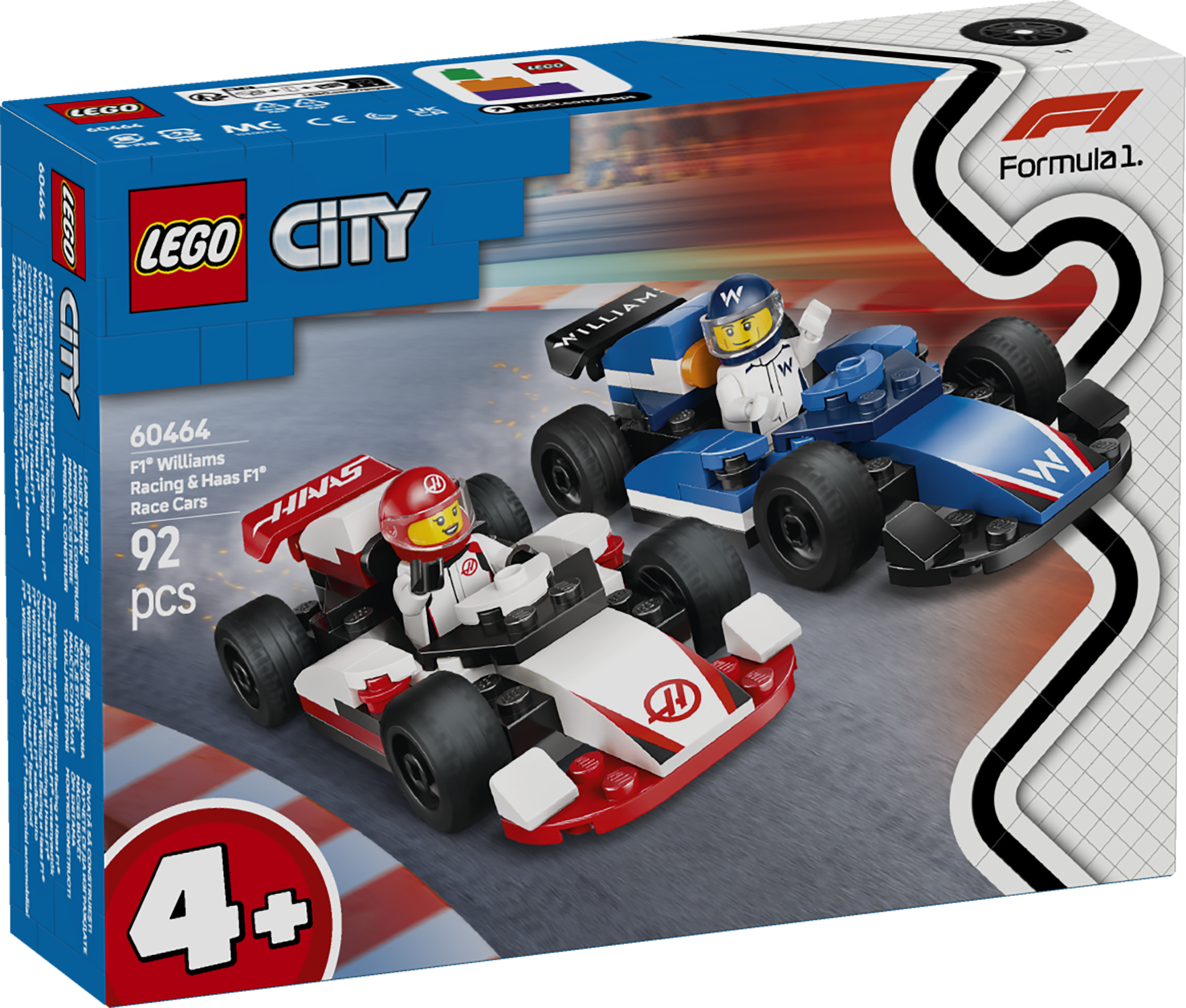 LEGO® 60464 F1® Williams Racing & Haas F1® Race Cars