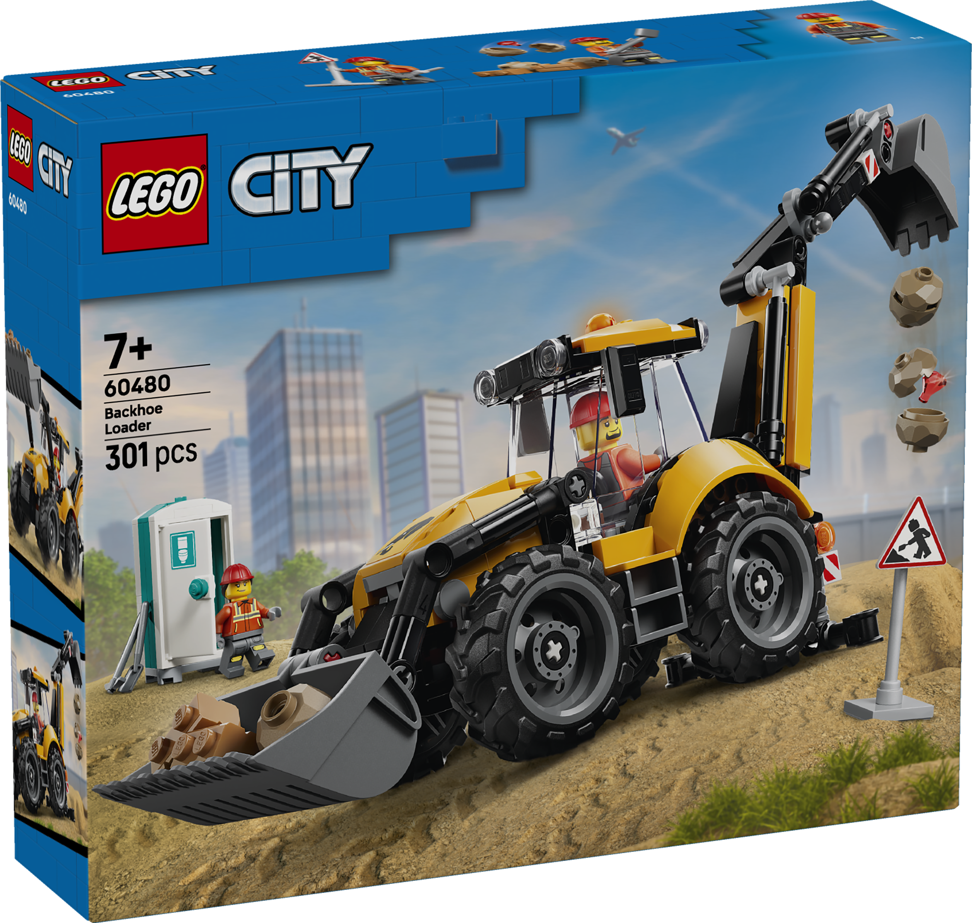 LEGO® 60480 Yellow Backhoe Loader