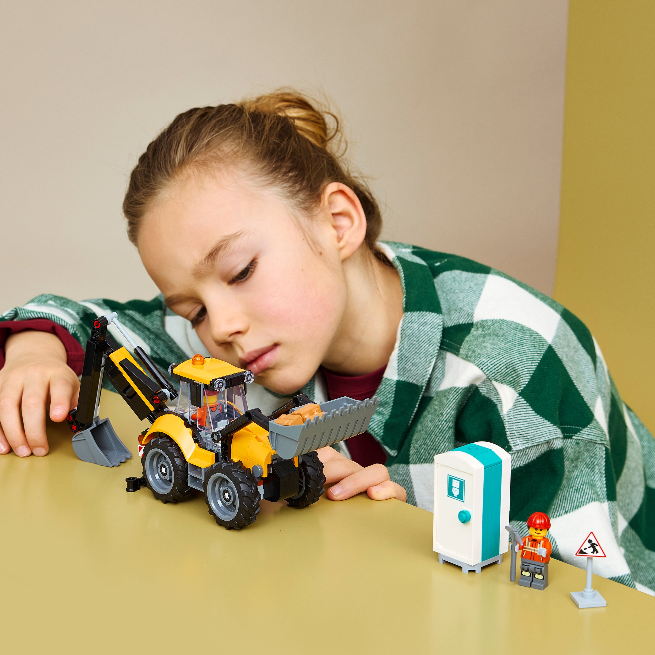 LEGO® 60480 Yellow Backhoe Loader