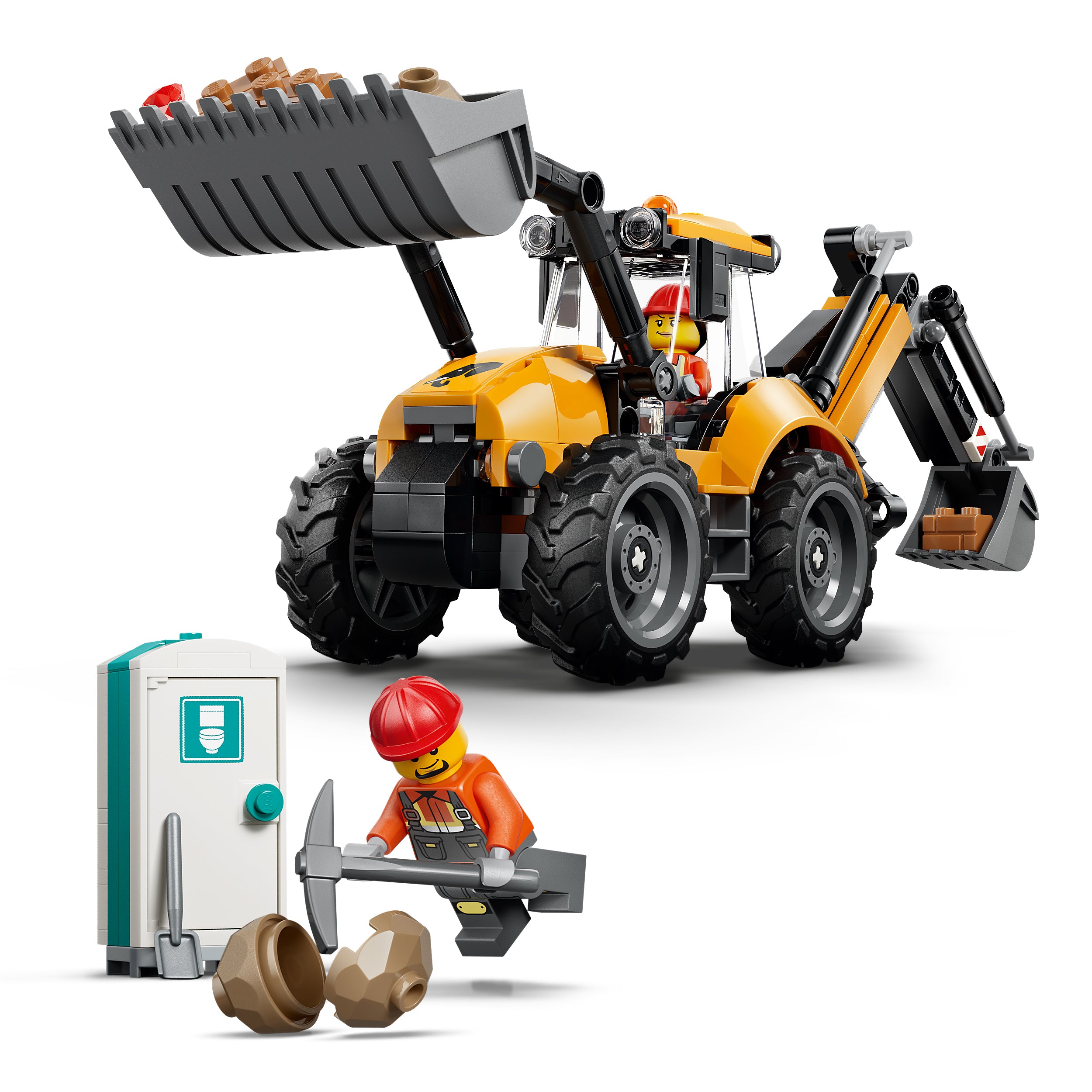 LEGO® 60480 Yellow Backhoe Loader