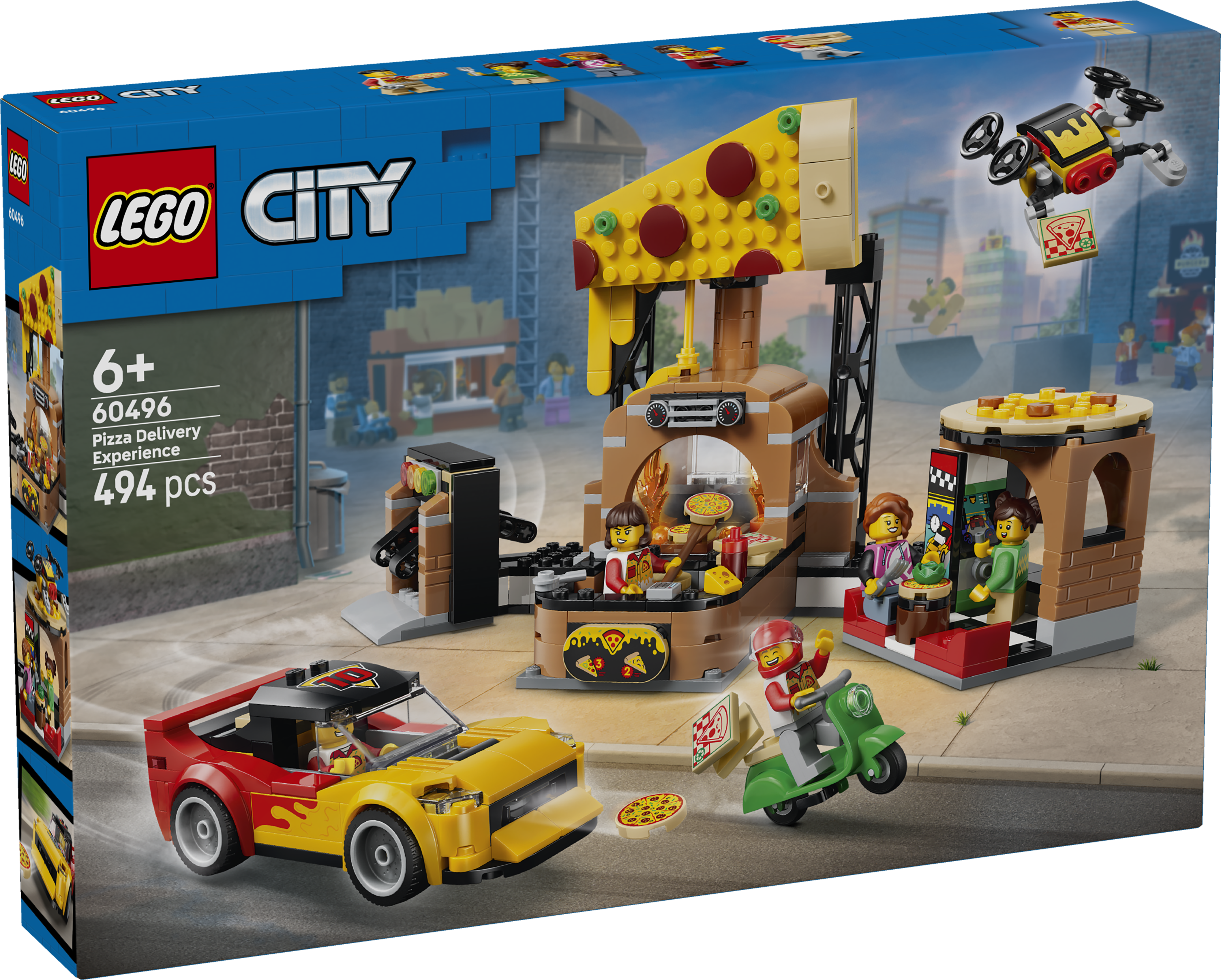 LEGO® 60496 Pizza Delivery Experience with Vehicles