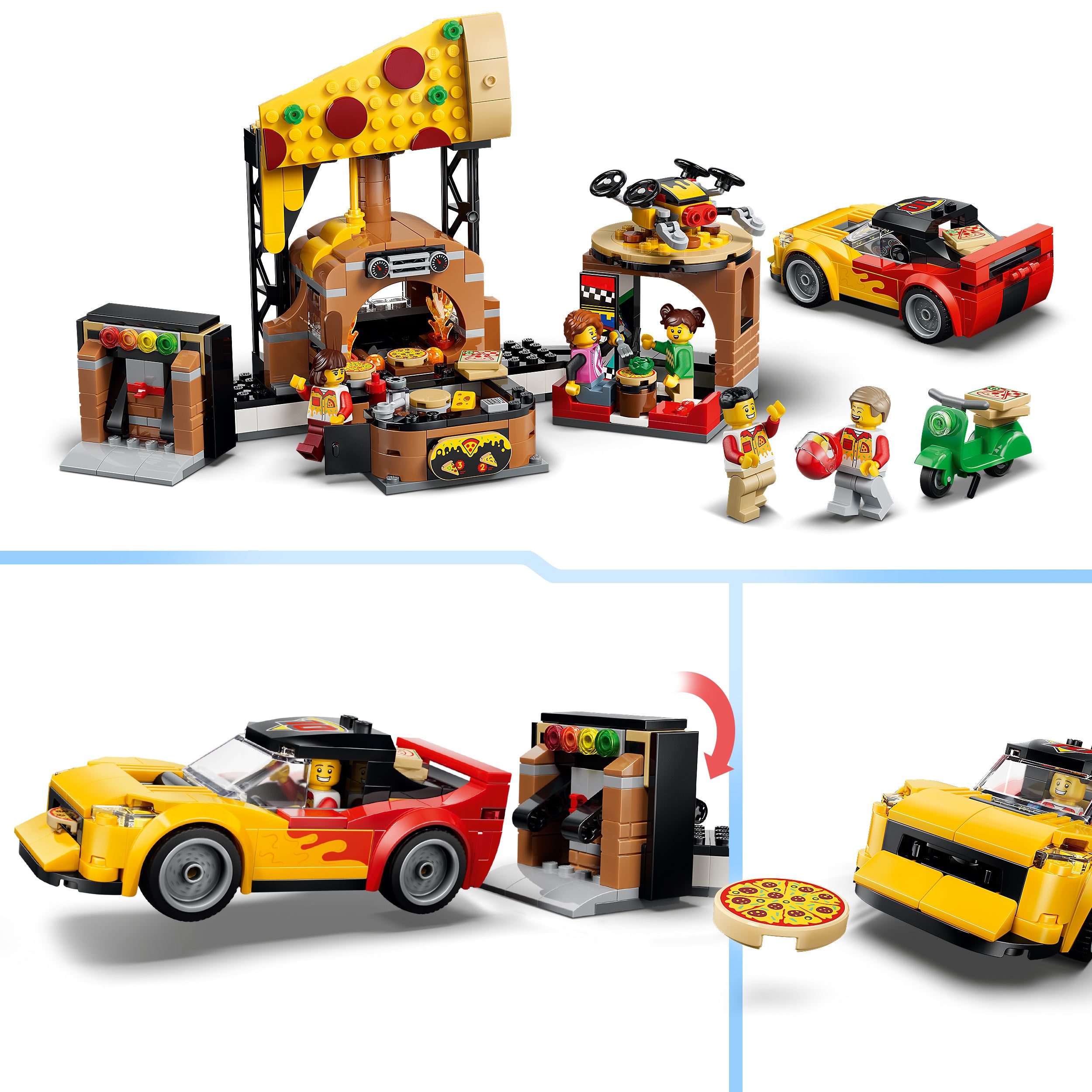 LEGO® 60496 Pizza Delivery Experience with Vehicles