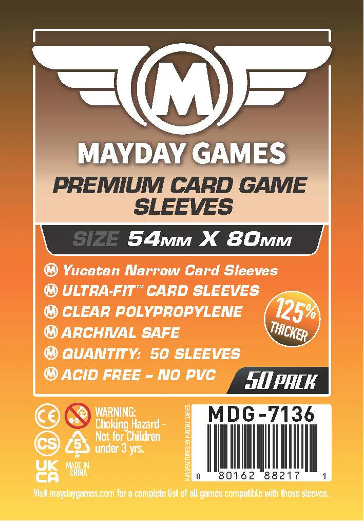 Mayday Premium Yucatan Narrow Card Sleeves (54x80mm)