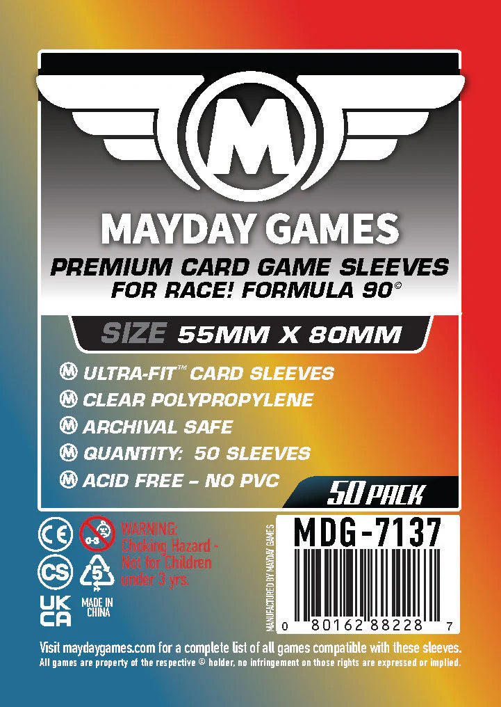 Mayday Premium Race! Formula 90 Sleeves (55x80mm)