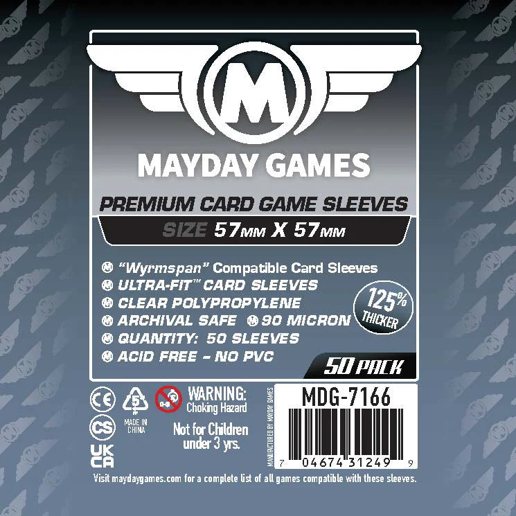 Mayday Wyrmspan Compatible Card Premium Sleeves (57x57mm)