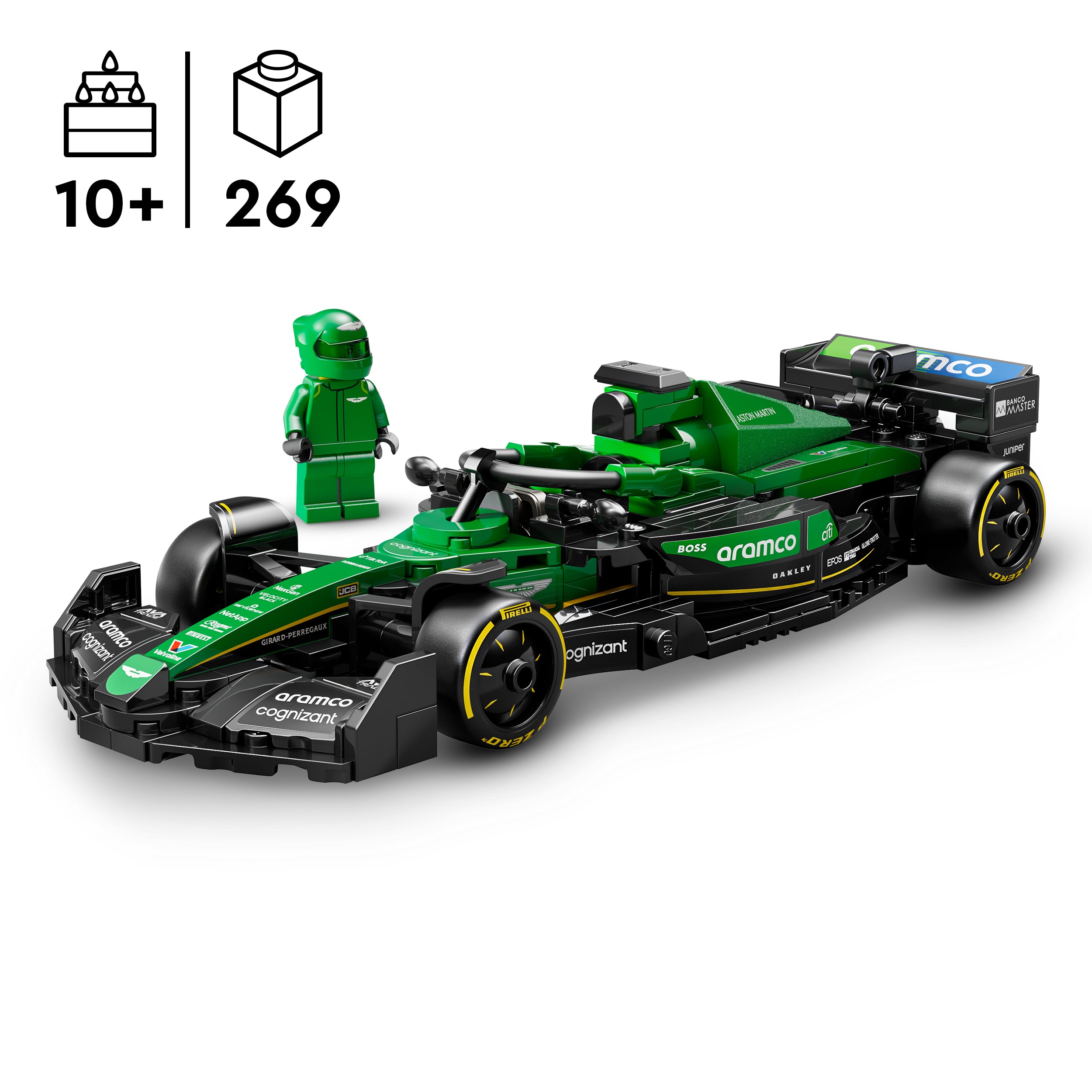 LEGO® 77245 Aston Martin Aramco F1® AMR24 Race Car